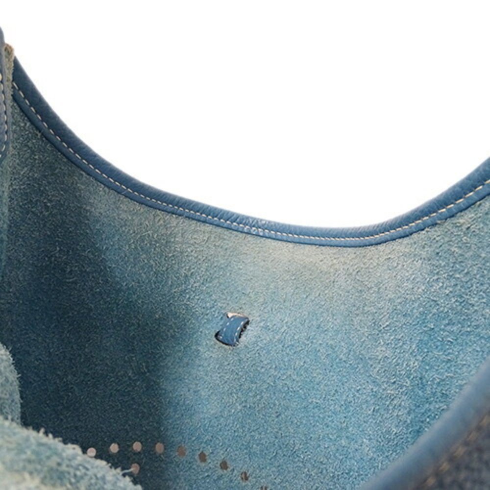 HERMES Women's Shoulder Bag Evelyn 3 PM Taurillon Clemence Blue Jean Light □N... - Picture 9 of 14